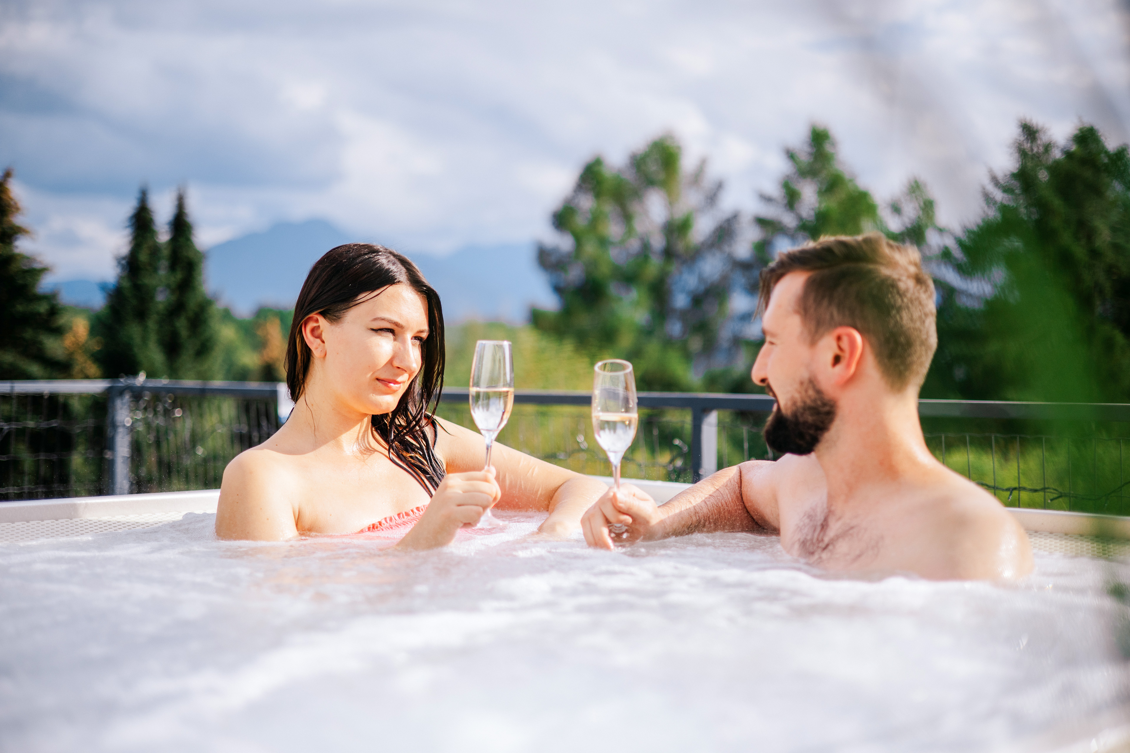 Wellness centre and outdoor hot tub